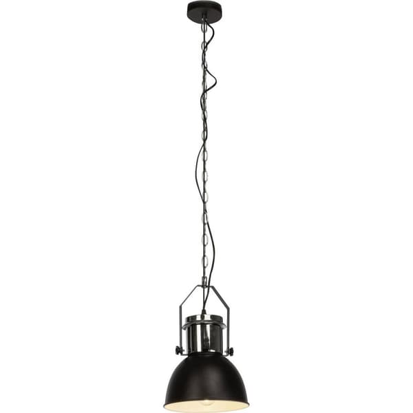 BRILLIANT lampuu Salford riippuvalaisin 23cm musta / kromi | 1x A60, E27, 60W, sopii normaaleille lampuille (ei sisälly) | Asteikko A ++ E | Ketjua vo