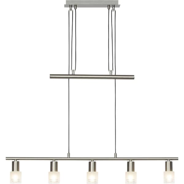 BRILLIANT lampuu Lea LED-riippuvalaisin 5-liekkinen rauta / kromi | 5x LED-D45, E14, 4W LED tippalamppu mukana, (450lm, 2700K) | Asteikko A ++ E | Kor