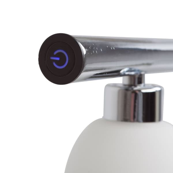 BRILLIANT lampe Tonja LED pendel 5-flammer krom / hvid | 5x 5W LED integreret (COB), (285lm, 3000K) | Skala A ++ til E | Højdejusterbar med kontravægt