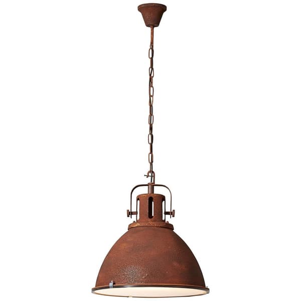 BRILLIANT lampe Jesper pendel 47cm rustfrit stål glas | 1x A60, E27, 60W, egnet til normale lamper (medfølger ikke) | Skala A ++ til E | Kæden kan afk