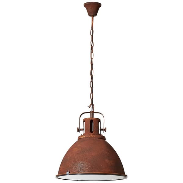 BRILLIANT lampe Jesper pendel 47cm rustfrit stål glas | 1x A60, E27, 60W, egnet til normale lamper (medfølger ikke) | Skala A ++ til E | Kæden kan afk