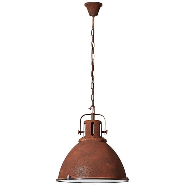 BRILLIANT lampe Jesper pendel 47cm rustfrit stål glas | 1x A60, E27, 60W, egnet til normale lamper (medfølger ikke) | Skala A ++ til E | Kæden kan afk