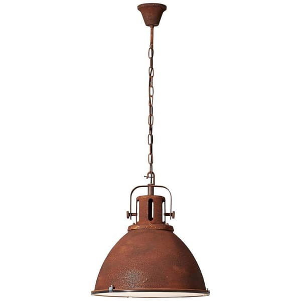 BRILLIANT lampe Jesper pendel 47cm rustfrit stål glas | 1x A60, E27, 60W, egnet til normale lamper (medfølger ikke) | Skala A ++ til E | Kæden kan afk