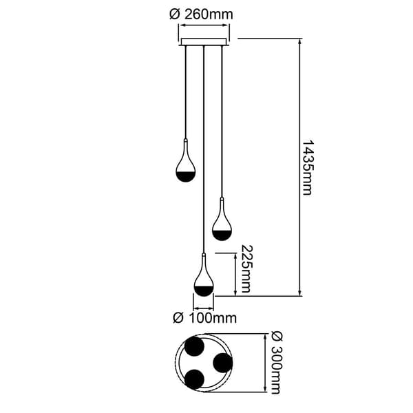 BRILLIANT lampe Frizzante LED pendel 3-flammer krom easyDim | 3x 5W LED integreret (SMD), (400lm, 3000K) | Skala A ++ til E | EasyDim: kan dæmpes med