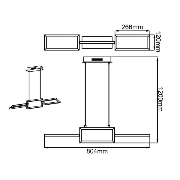 BRILLIANT lampe Tunar LED pendel 3-flammer alu | 3x 10W LED integreret, (700lm, 3000K) | Skala A ++ til E | Justerbar højde/kabel kan afkortes