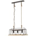Pikkukuva 4 / 11: BRILLIANT lampuu Narcy riippuvalaisin 3-liekki poltettu teräs / puu | 3x A60, E27, 40W, sopii normaaleille lampuille (ei sisälly) | Asteikko A ++ E |