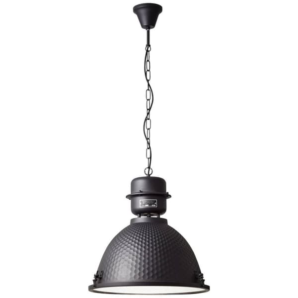 BRILLIANT lampa Kiki pendelljus 48 cm svart korund | 1x A60, E27, 60W, lämplig för normala lampor (ingår ej) | Skala A ++ till E | Kedjan kan förkorta