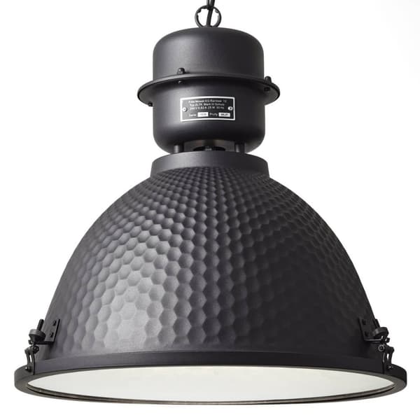 BRILLIANT lampa Kiki pendelljus 48 cm svart korund | 1x A60, E27, 60W, lämplig för normala lampor (ingår ej) | Skala A ++ till E | Kedjan kan förkorta