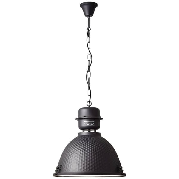BRILLIANT lampa Kiki pendelljus 48 cm svart korund | 1x A60, E27, 60W, lämplig för normala lampor (ingår ej) | Skala A ++ till E | Kedjan kan förkorta