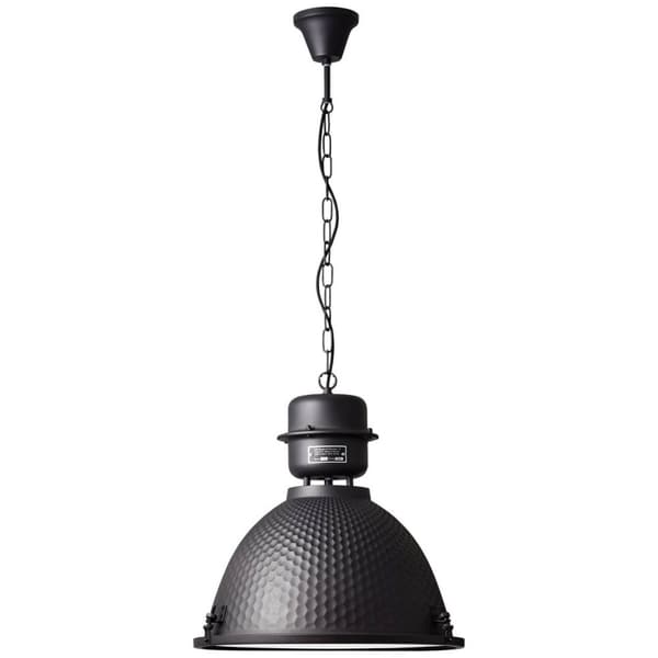 BRILLIANT lampa Kiki pendelljus 48 cm svart korund | 1x A60, E27, 60W, lämplig för normala lampor (ingår ej) | Skala A ++ till E | Kedjan kan förkorta