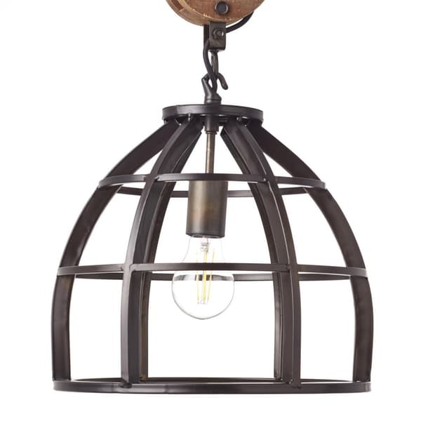 BRILLIANT lampuu Matrix-riippuvalaisin 34cm musta antiikki | 1x G95, E27, 60W, sopii normaaleille lampuille (ei sisälly) | Asteikko A ++ E | Ketjua vo