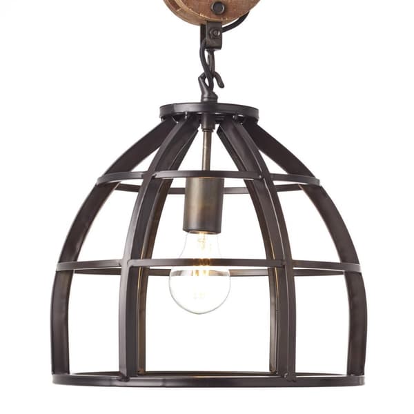 BRILLIANT lampuu Matrix-riippuvalaisin 34cm musta antiikki | 1x G95, E27, 60W, sopii normaaleille lampuille (ei sisälly) | Asteikko A ++ E | Ketjua vo