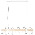 Miniatyrbild 6 av 11: BRILLIANT lampa Plog pendelljus 5-lågor vit / ljust trä | 5x A60, E27, 10W, lämplig för normala lampor (ingår ej) | Skala A ++ till E | Svängbara huvu