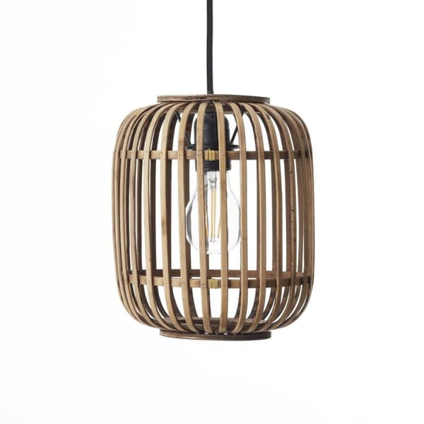 BRILLIANT lampa Woodrow pendelljus 3-lågor ljusbrun | 3x A60, E27, 60W, lämplig för normala lampor (ingår ej) | Skala A ++ till E | Kabeln kan förkort