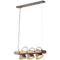 Miniatyrbild 3 av 11: BRILLIANT lampa Plog pendelljus 3-lågor svart stål / trä | 3x A60, E27, 10W, lämplig för normala lampor (ingår ej) | Skala A ++ till E | Svängbara huv