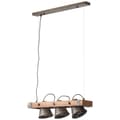 Miniatyrbild 4 av 11: BRILLIANT lampa Plog pendelljus 3-lågor svart stål / trä | 3x A60, E27, 10W, lämplig för normala lampor (ingår ej) | Skala A ++ till E | Svängbara huv