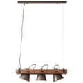 Miniatyrbild 5 av 11: BRILLIANT lampa Plog pendelljus 3-lågor svart stål / trä | 3x A60, E27, 10W, lämplig för normala lampor (ingår ej) | Skala A ++ till E | Svängbara huv