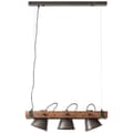 Miniatyrbild 6 av 11: BRILLIANT lampa Plog pendelljus 3-lågor svart stål / trä | 3x A60, E27, 10W, lämplig för normala lampor (ingår ej) | Skala A ++ till E | Svängbara huv