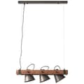Miniatyrbild 8 av 11: BRILLIANT lampa Plog pendelljus 3-lågor svart stål / trä | 3x A60, E27, 10W, lämplig för normala lampor (ingår ej) | Skala A ++ till E | Svängbara huv