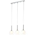 Miniatyrbild 3 av 11: BRILLIANT lampa Hadan pendelljus 3-flammar krom / vittransparent | 3x D45, E14, 40W, lämplig för dropplampor (ingår ej) | Skala A ++ till E | Justerba