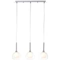 Miniatyrbild 1 av 11: BRILLIANT lampa Hadan pendelljus 3-flammar krom / vittransparent | 3x D45, E14, 40W, lämplig för dropplampor (ingår ej) | Skala A ++ till E | Justerba