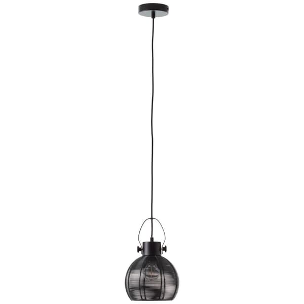 BRILLIANT lampa Sambo pendelljus 20cm svart | 1x A60, E27, 60W, lämplig för normala lampor (ingår ej) | Skala A ++ till E | Justerbar höjd / kabel kan