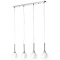 Miniatyrbild 4 av 11: BRILLIANT lampa Hadan pendellampa 4-lågor krom / vit transparent | 4x D45, E14, 40W, lämplig för dropplampor (ingår ej) | Skala A ++ till E | Justerba