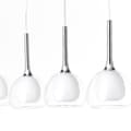 Miniatyrbild 5 av 11: BRILLIANT lampa Hadan pendellampa 4-lågor krom / vit transparent | 4x D45, E14, 40W, lämplig för dropplampor (ingår ej) | Skala A ++ till E | Justerba