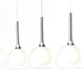 Miniatyrbild 6 av 11: BRILLIANT lampa Hadan pendellampa 4-lågor krom / vit transparent | 4x D45, E14, 40W, lämplig för dropplampor (ingår ej) | Skala A ++ till E | Justerba