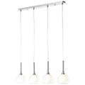 Miniatyrbild 9 av 11: BRILLIANT lampa Hadan pendellampa 4-lågor krom / vit transparent | 4x D45, E14, 40W, lämplig för dropplampor (ingår ej) | Skala A ++ till E | Justerba