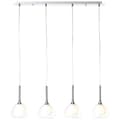 Miniatyrbild 1 av 11: BRILLIANT lampa Hadan pendellampa 4-lågor krom / vit transparent | 4x D45, E14, 40W, lämplig för dropplampor (ingår ej) | Skala A ++ till E | Justerba