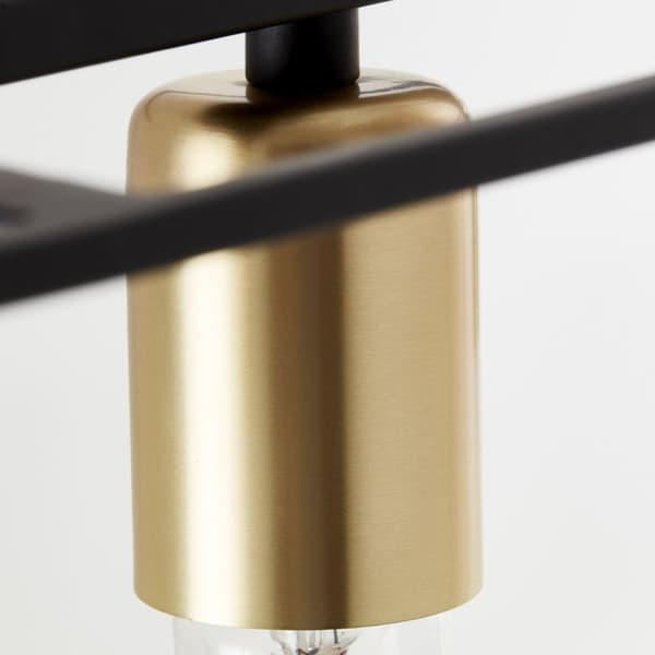 BRILLIANT lampa Arica pendelljus 3-lågor svart / mässing | 3x A60, E27, 60W, lämplig för normala lampor (ingår ej) | Skala A ++ till E | Kabeln kan fö