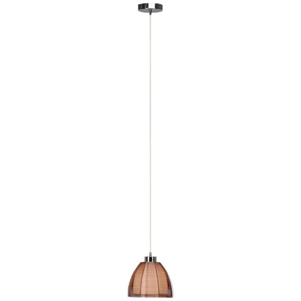 BRILLIANT lampa Avslappnad pendelljus 20 cm brons / krom | 1x A60, E27, 60W, gf normala lampor n, Ent, | Justerbar höjd / kabel kan förkortas | Lämpli
