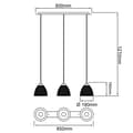 Miniatyrbild 4 av 4: BRILLIANT lampa Koppla av pendelljus 3-flammar brons / krom | 3x A60, E27, 60W, gf normala lampor n, Ent, | Justerbar höjd / kabel kan förkortas | Läm