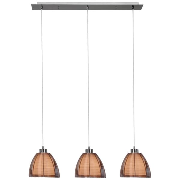 BRILLIANT lampa Koppla av pendelljus 3-flammar brons / krom | 3x A60, E27, 60W, gf normala lampor n, Ent, | Justerbar höjd / kabel kan förkortas | Läm