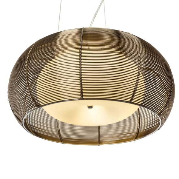 BRILLIANT lampe Afslappet pendel 40 cm bronze / krom | 2x A60, E27, 30W, gf normale lamper n, Ent, | Justerbar højde / kabel kan afkortes | Velegnet t