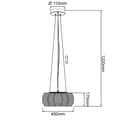Miniatyrbillede 4 af 8: BRILLIANT lampe Afslappet pendel 40 cm bronze / krom | 2x A60, E27, 30W, gf normale lamper n, Ent, | Justerbar højde / kabel kan afkortes | Velegnet t