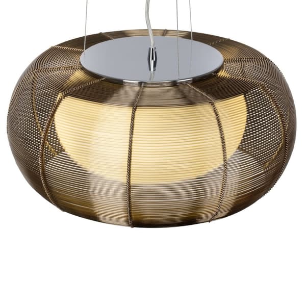 BRILLIANT lampe Afslappet pendel 40 cm bronze / krom | 2x A60, E27, 30W, gf normale lamper n, Ent, | Justerbar højde / kabel kan afkortes | Velegnet t
