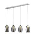 Miniatyrbild 1 av 6: BRILLIANT lampa Metropolis LED pendelljus 4-lågor krom / rökt glas easyDim | 4x 5W LED integrerad COB, 500lm, 3000K | Justerbar höjd / kabel kan förko