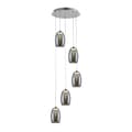Miniatyrbild 4 av 6: BRILLIANT lampa Metropolis LED-pendelljus 5-lågor krom / rökt glas easyDim | 5x 5W LED integrerad COB, 500lm, 3000K | Justerbar höjd / kabel kan förko