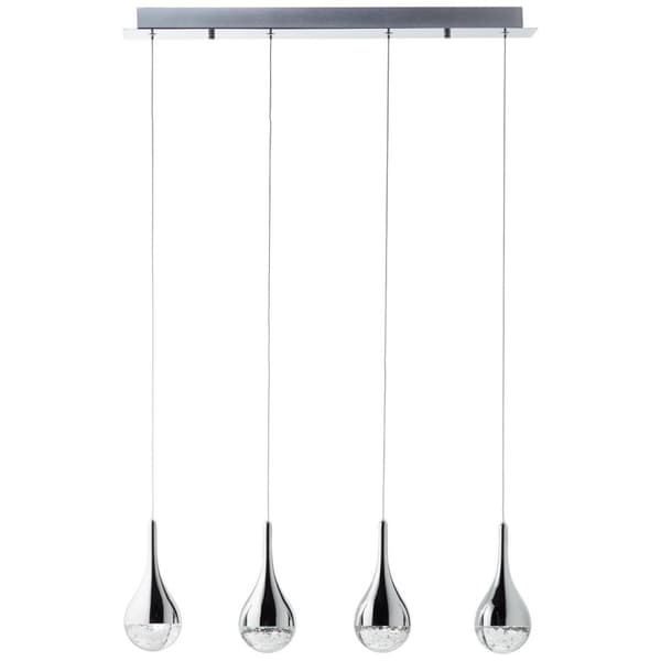 BRILLIANT lampe Frizzante LED pendel 4-flamme krom easyDim | 4x 5W LED integreret SMD, 400lm, 3000K | EasyDim: kan dæmpes med konventionelle lyskontak