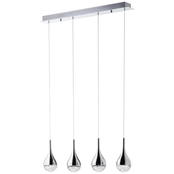 BRILLIANT lampe Frizzante LED pendel 4-flamme krom easyDim | 4x 5W LED integreret SMD, 400lm, 3000K | EasyDim: kan dæmpes med konventionelle lyskontak