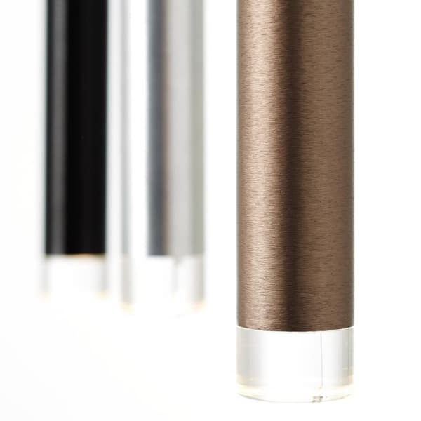 BRILLIANT lamppu cembalo LED-riippuvalaisin 14 liekin ruskea / kahvi | 14x 4W integroitu LED, 293lm, 3000K | Himmennettävä kolmessa vaiheessa seinäkyt