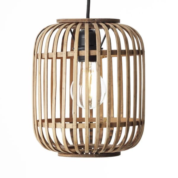 BRILLIANT lampe Woodrow pendel 1-flamme lysebrun | 1x A60, E27, 60W, gf normale lamper n, Ent, | Kablet kan afkortes | Velegnet til LED-lamper
