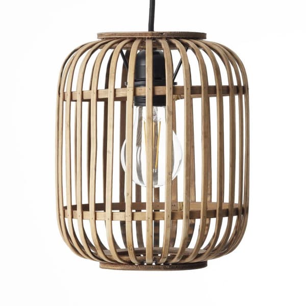 BRILLIANT lampe Woodrow pendel 1-flamme lysebrun | 1x A60, E27, 60W, gf normale lamper n, Ent, | Kablet kan afkortes | Velegnet til LED-lamper