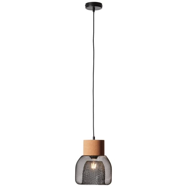 BRILLIANT lampuu Tasainen riippuvalaisin 1-liekkinen musta matta | 1x A60, E27, 40W, gf normaalit lamput n, Ent, | Kaapelia voidaan lyhentää | Sopii L