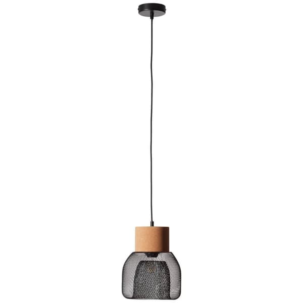 BRILLIANT lampuu Tasainen riippuvalaisin 1-liekkinen musta matta | 1x A60, E27, 40W, gf normaalit lamput n, Ent, | Kaapelia voidaan lyhentää | Sopii L