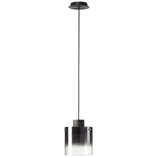 BRILLIANT lampuu Beth riippuvalaisin 20 cm kahvi / savulasi | 1x A60, E27, 60W, gf normaalit lamput n, Ent, | Säädettävä korkeus / kaapelia voidaan ly