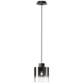 Pikkukuva 1 / 10: BRILLIANT lampuu Beth riippuvalaisin 20 cm kahvi / savulasi | 1x A60, E27, 60W, gf normaalit lamput n, Ent, | Säädettävä korkeus / kaapelia voidaan ly
