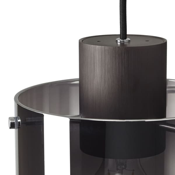 BRILLIANT lampa Beth pendelljus 3-lågor kaffe / rökt glas | 3x A60, E27, 60W, gf normala lampor n, Ent, | Justerbar höjd / kabel kan förkortas | Lämpl